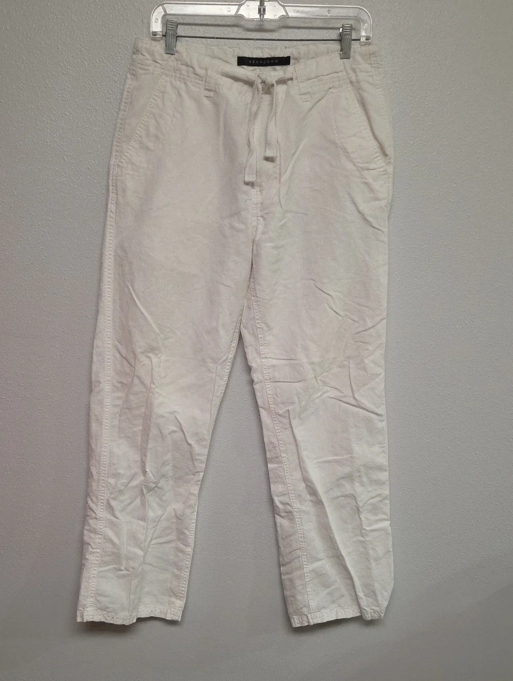 Sean John Men's Cream Drawstring Chinos